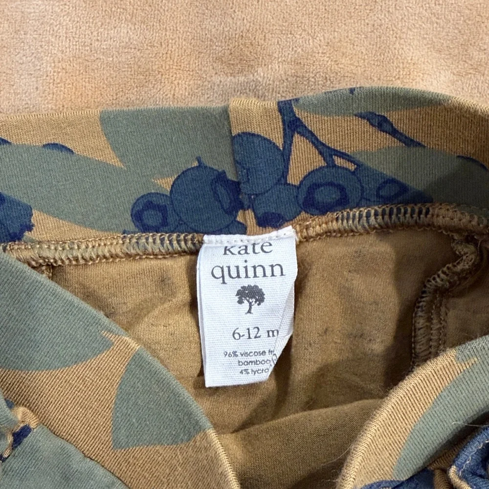 kate quinn Ruffle Floral Blueberry Bloomer/Diaper Cover - Blue & Olive